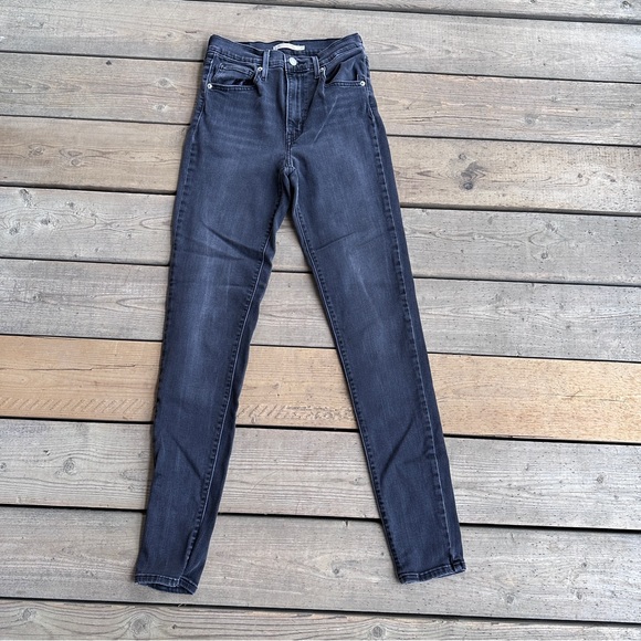 Levi’s Mile High Super Skinny Black Jeans - Picture 1 of 5